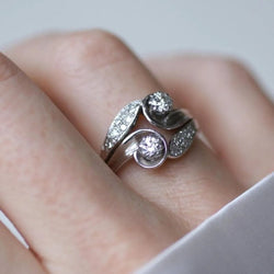 Bague Toi et Moi en or, platine et diamants - Castafiore