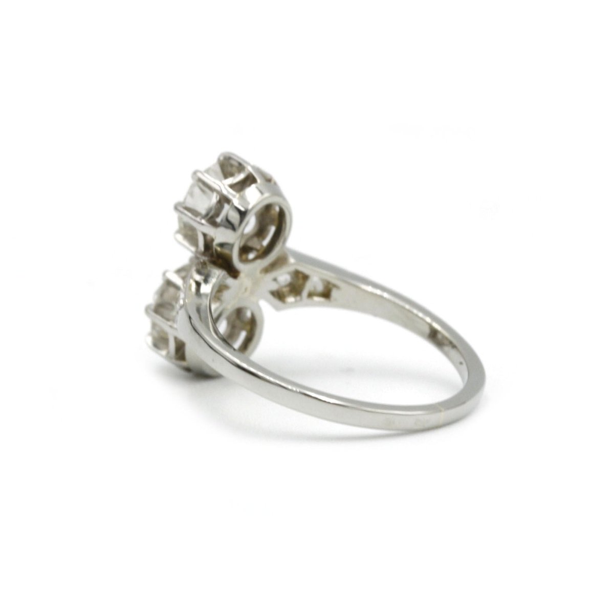 Bague Toi et Moi en or, platine et diamants - Castafiore