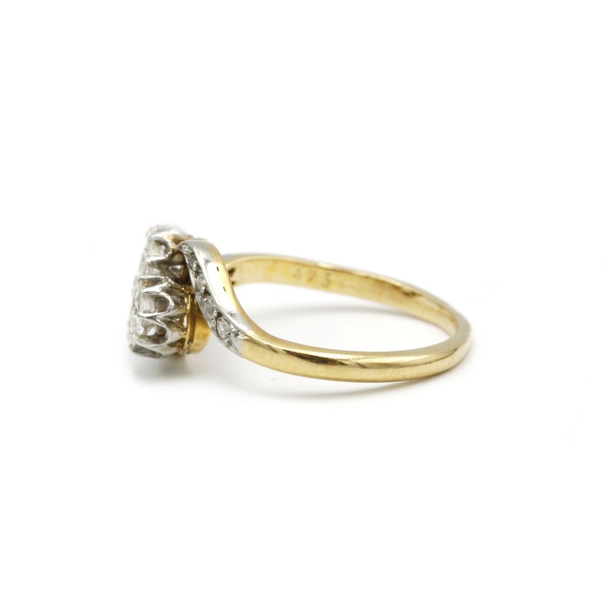Bague Toi et Moi en Or, Platine et Diamants - Castafiore