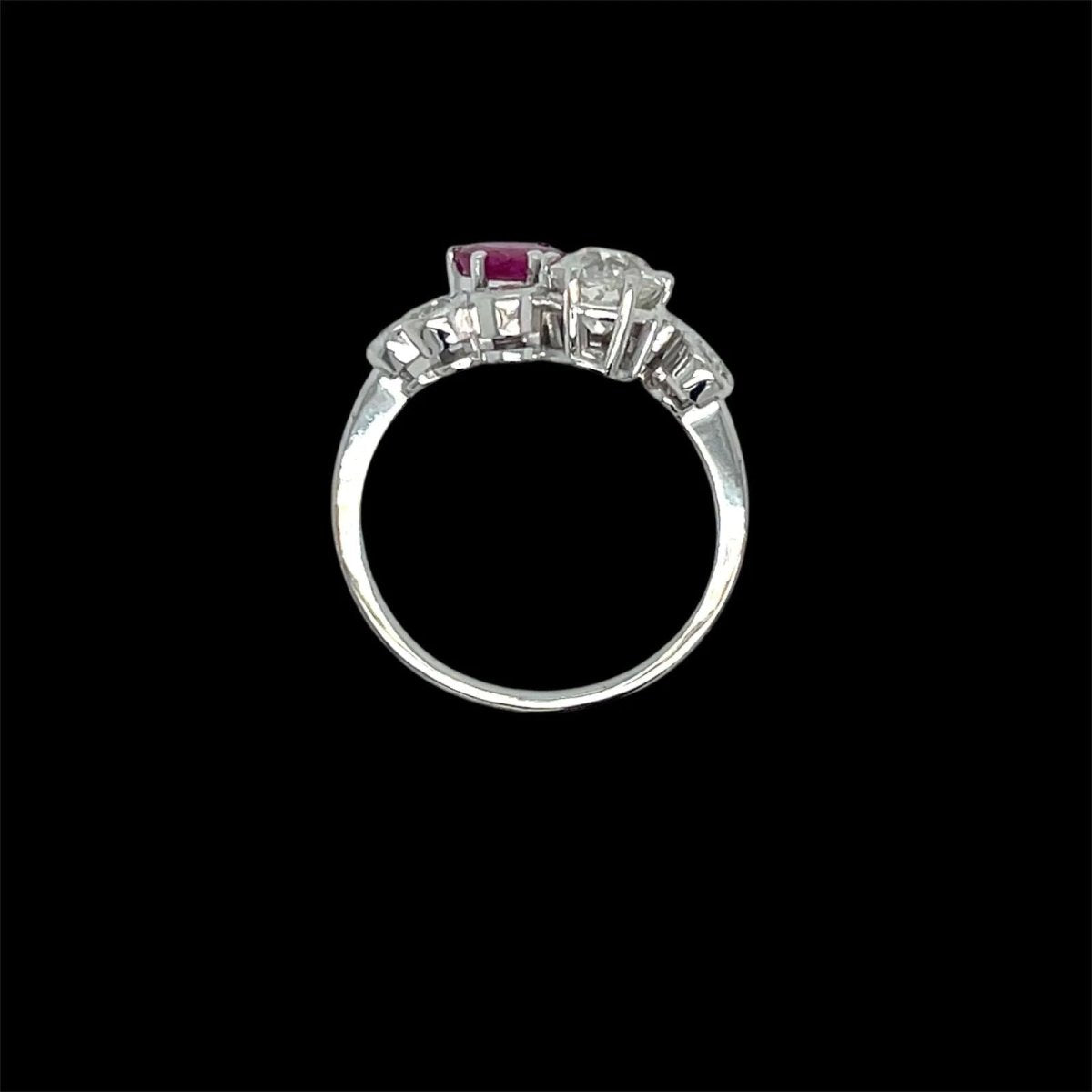 Bague Toi et Moi en or, rubis et diamants - Castafiore