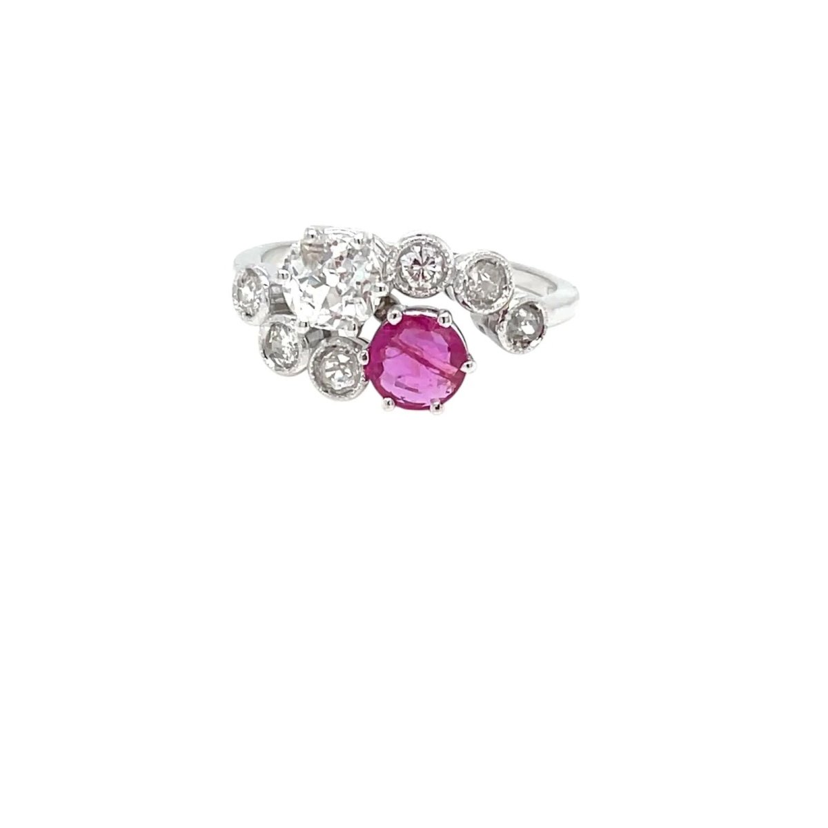 Bague Toi et Moi en or, rubis et diamants - Castafiore