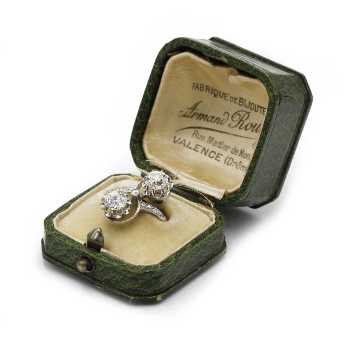 Bague Toi et Moi en platine et diamants - Castafiore