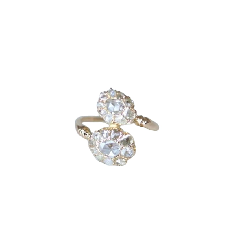 Bague Toi et Moi gouttes diamants - Castafiore