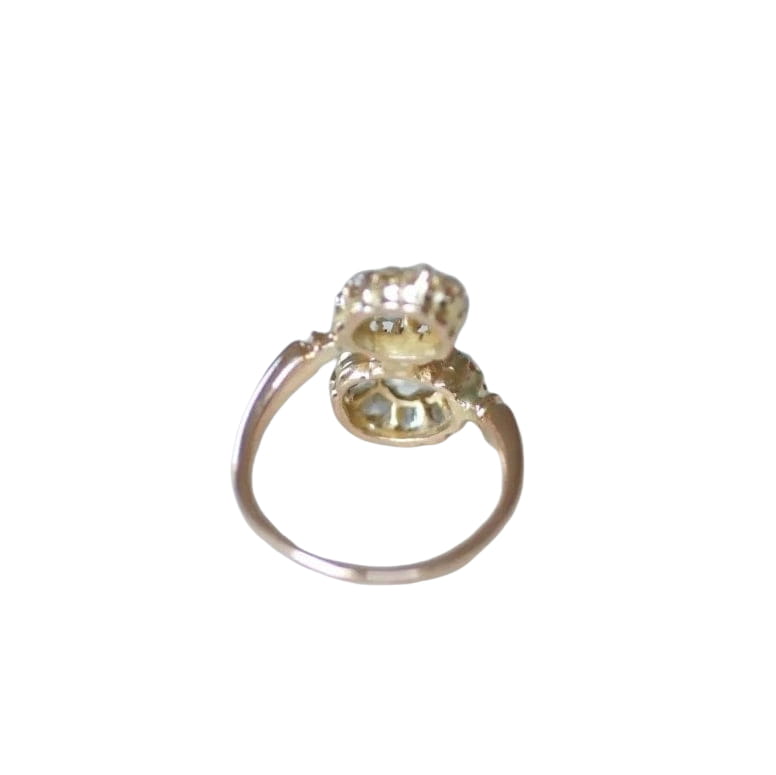 Bague Toi et Moi gouttes diamants - Castafiore