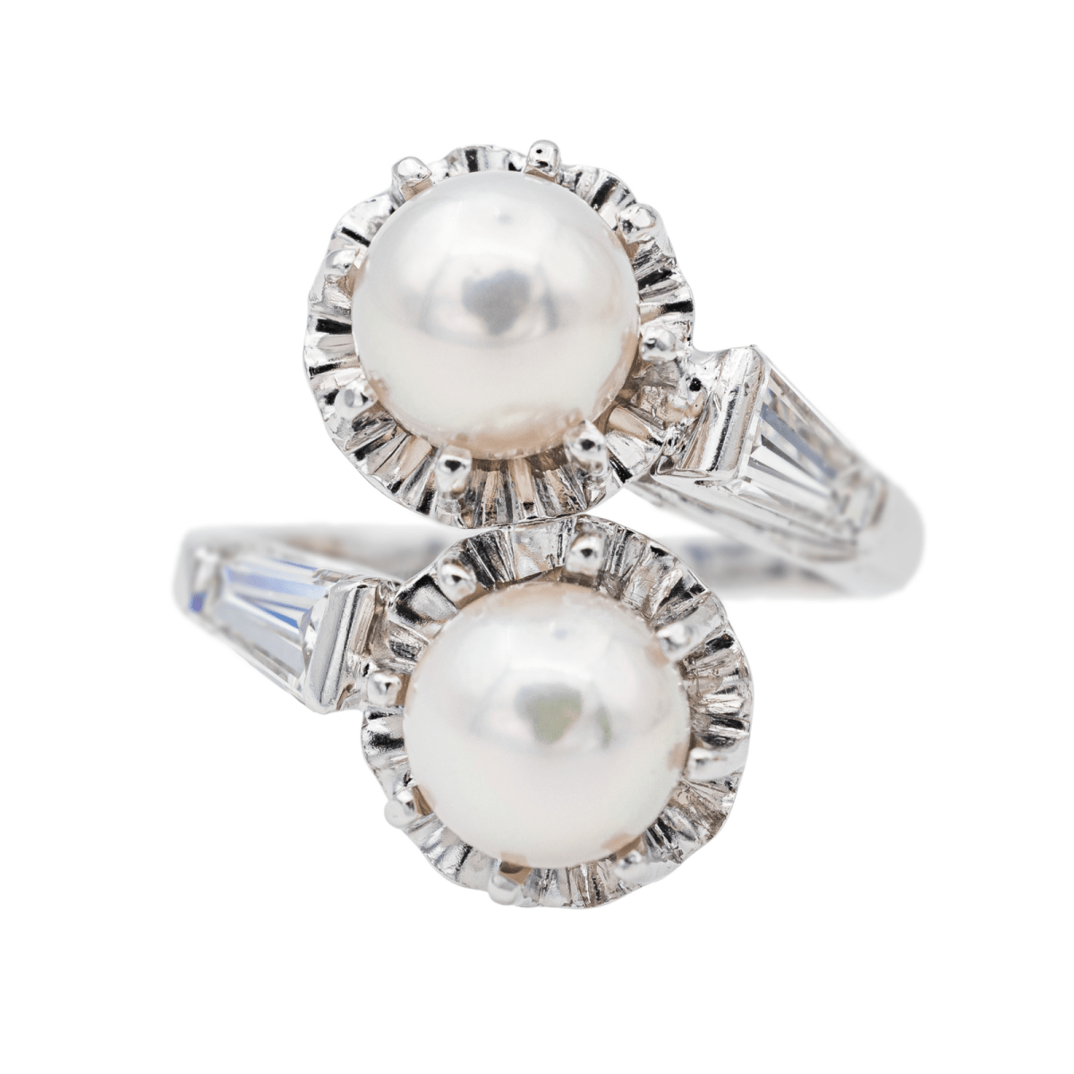 Bague Toi et moi Or blanc Perle - Castafiore