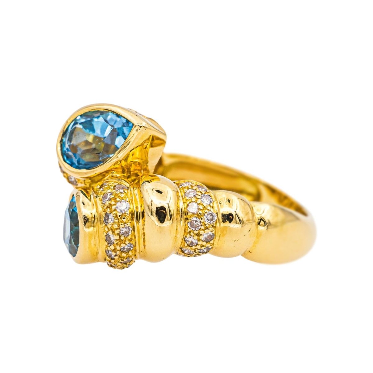 Bague Toi et moi Or jaune Topaze - Castafiore
