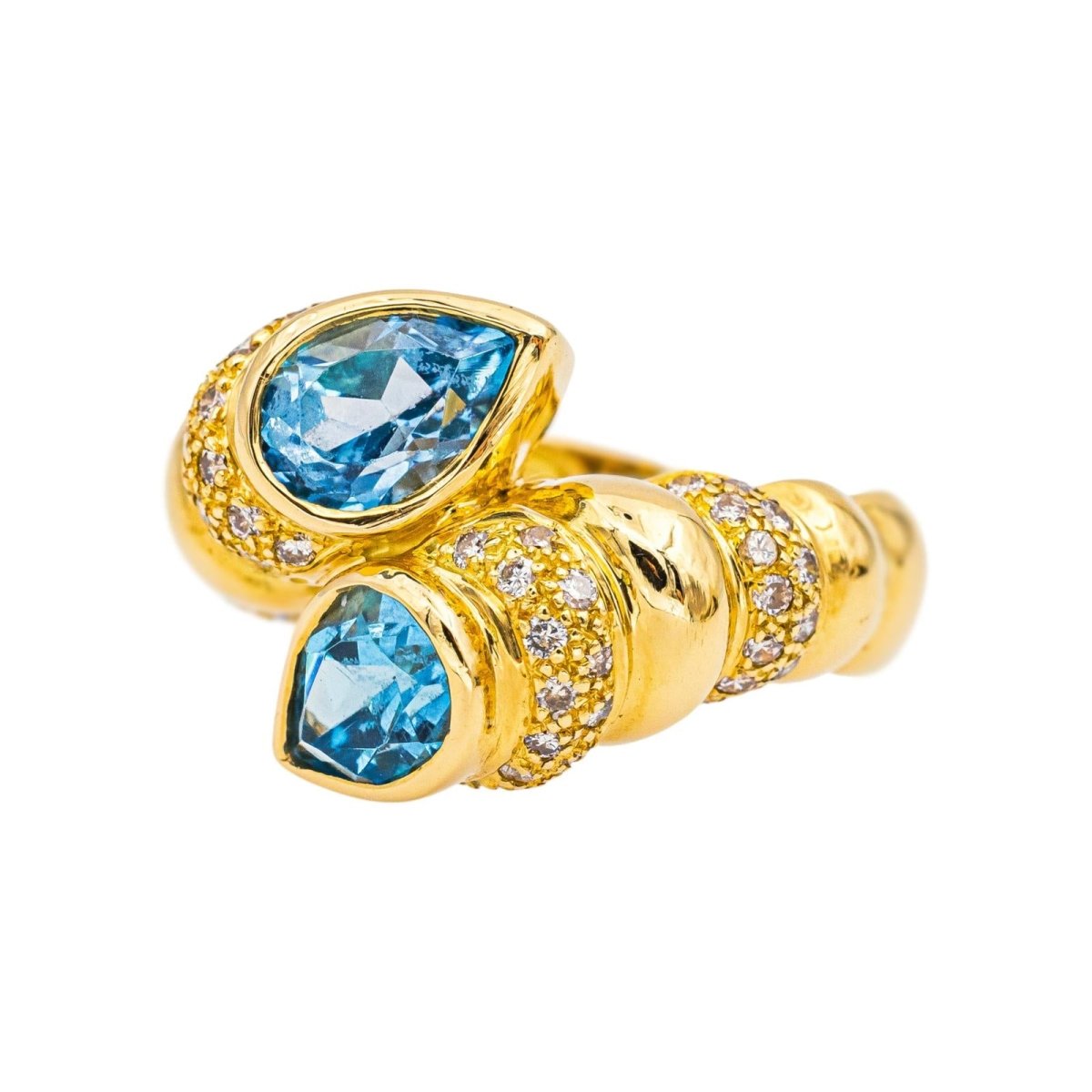 Bague Toi et moi Or jaune Topaze - Castafiore