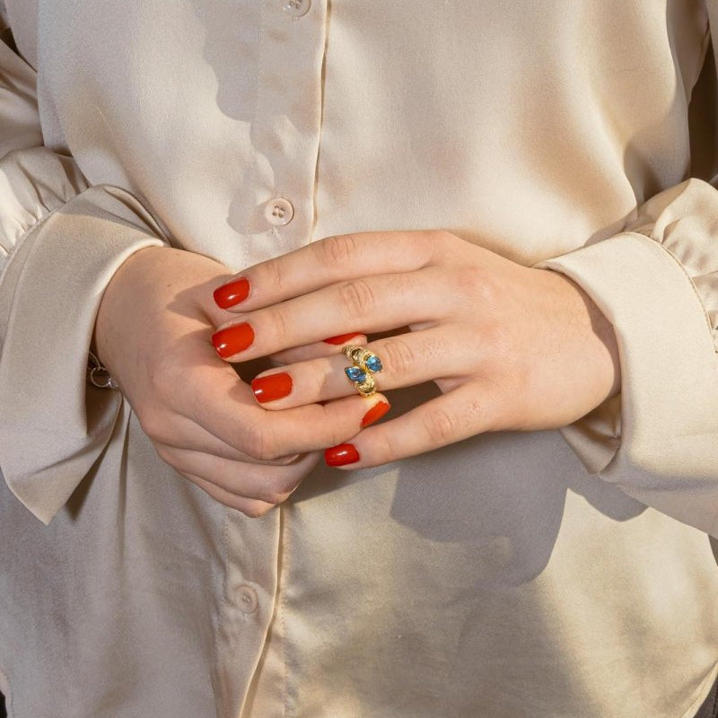 Bague Toi et moi Or jaune Topaze - Castafiore