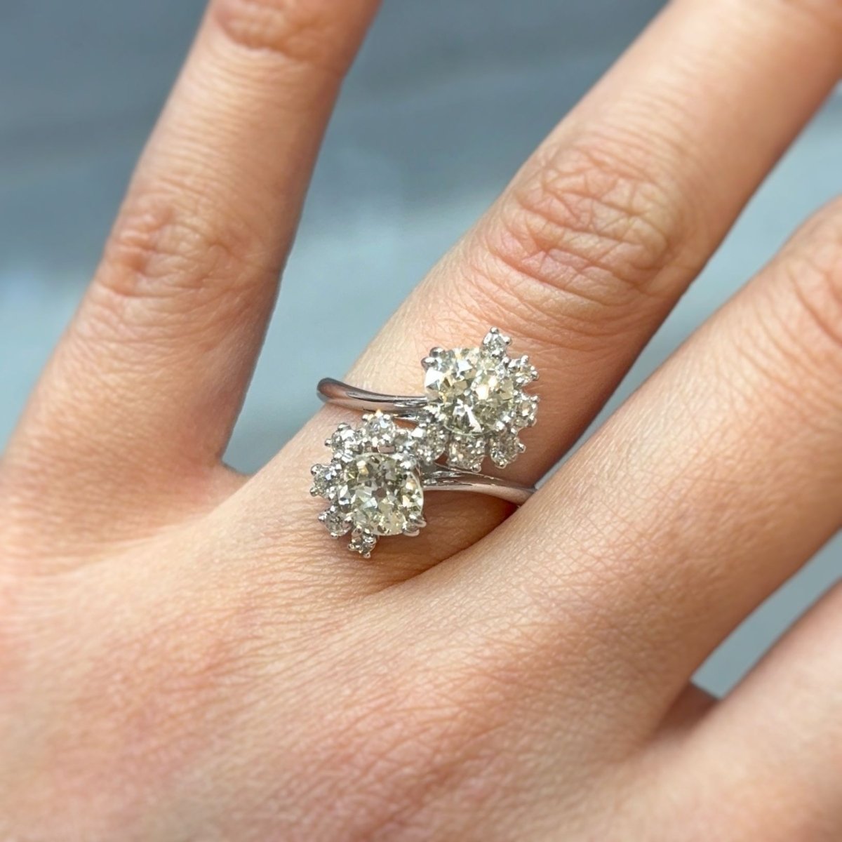 Bague Toi et Moi - Or, platine et diamants - Castafiore