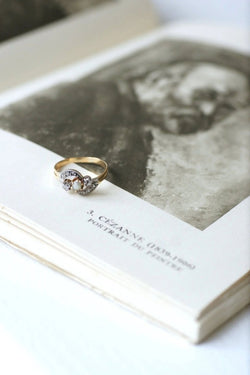 Bague Toi et Moi perle et diamants - Castafiore