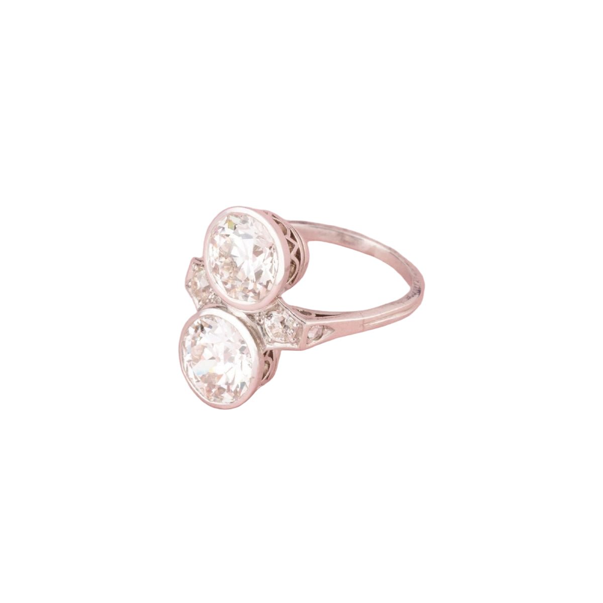 Bague Toi & Moi ALTENLOH en platine et diamants - Castafiore