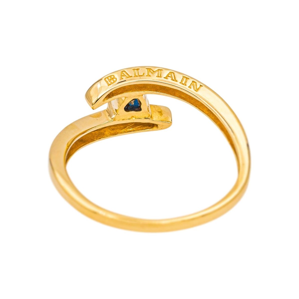 Bague Toi & Moi BALMAIN en or jaune et saphir - Castafiore