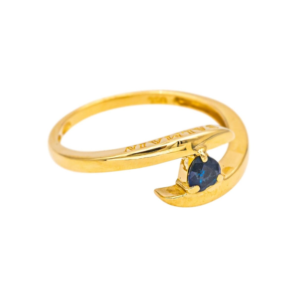 Bague Toi & Moi BALMAIN en or jaune et saphir - Castafiore