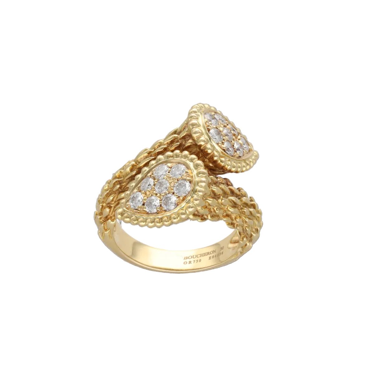 Bague Toi & Moi BOUCHERON "Serpent Bohème" en or jaune et diamants - Castafiore