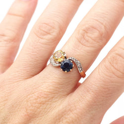 Bague TOI MOI Citrine saphir en or et platine - Castafiore