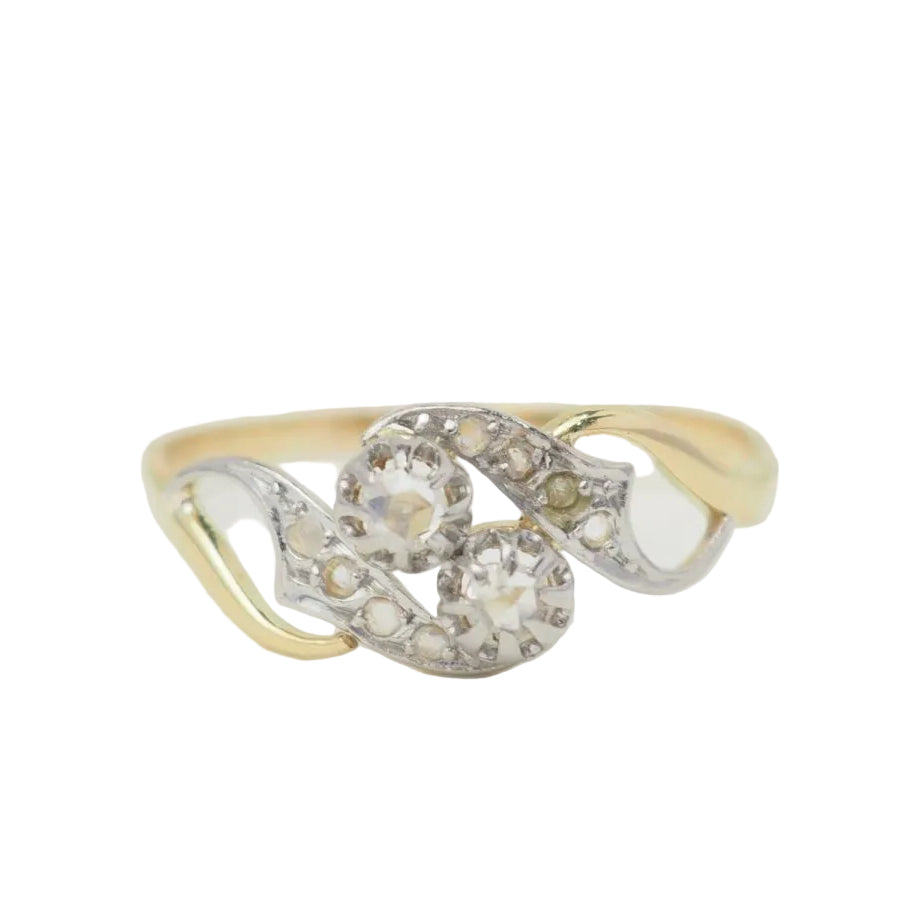 Bague Toi & Moi en or bicolore et diamants - Castafiore