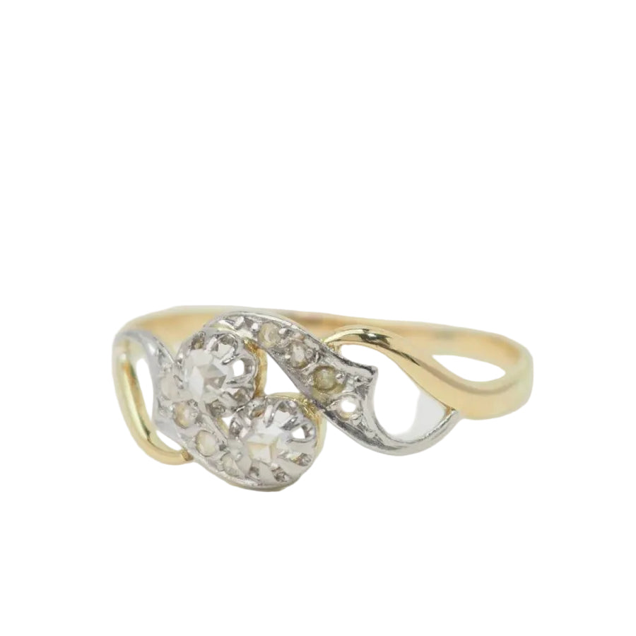 Bague Toi & Moi en or bicolore et diamants - Castafiore