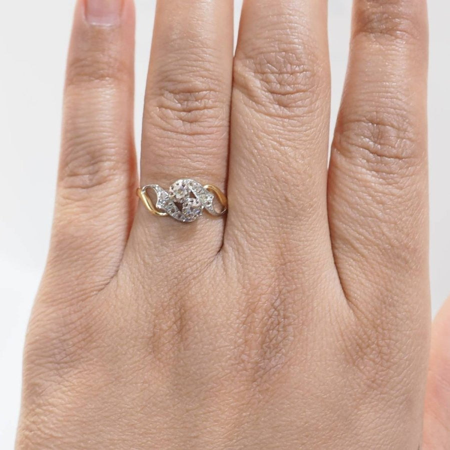 Bague Toi & Moi en or bicolore et diamants - Castafiore