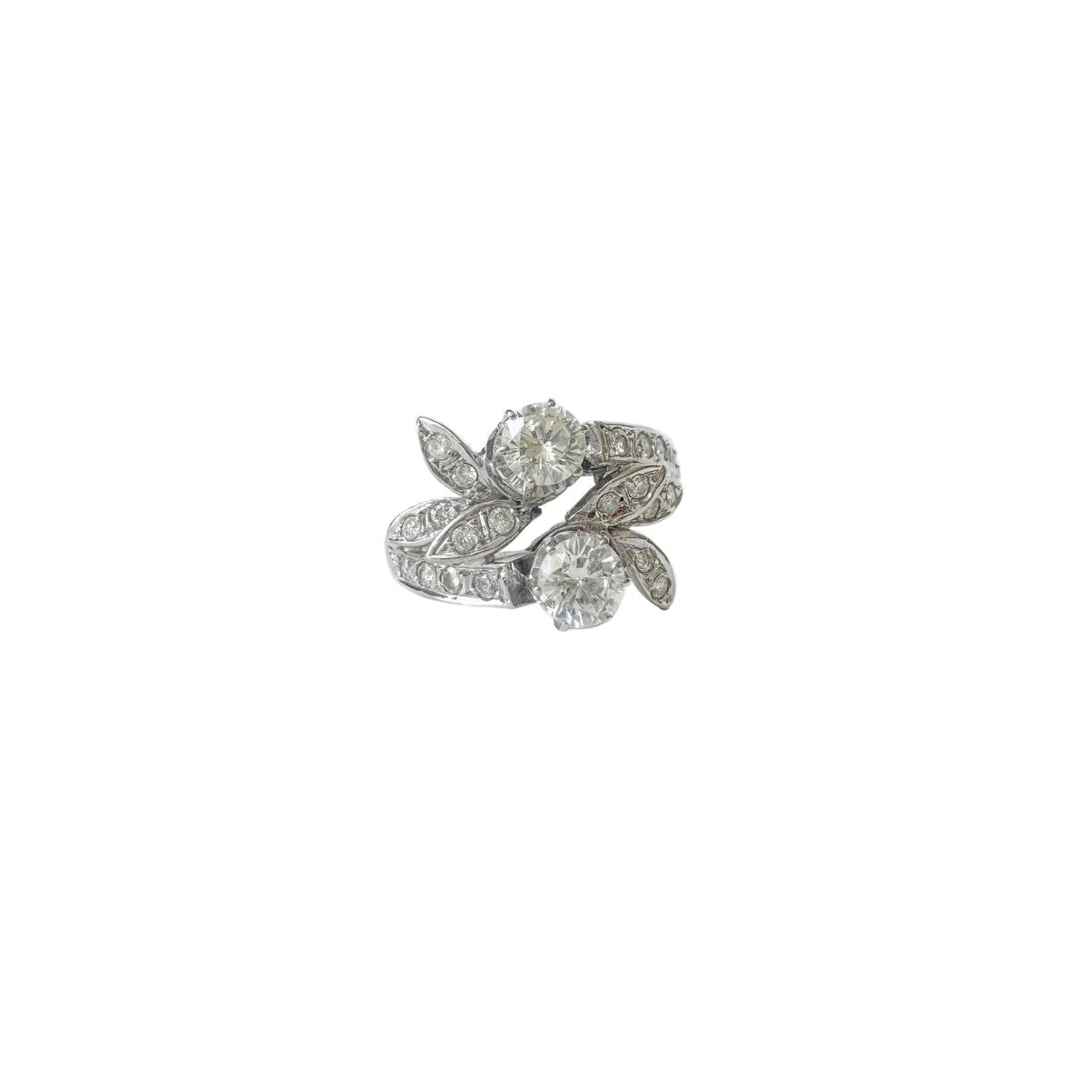 Bague Toi & Moi en or blanc et diamants - Castafiore