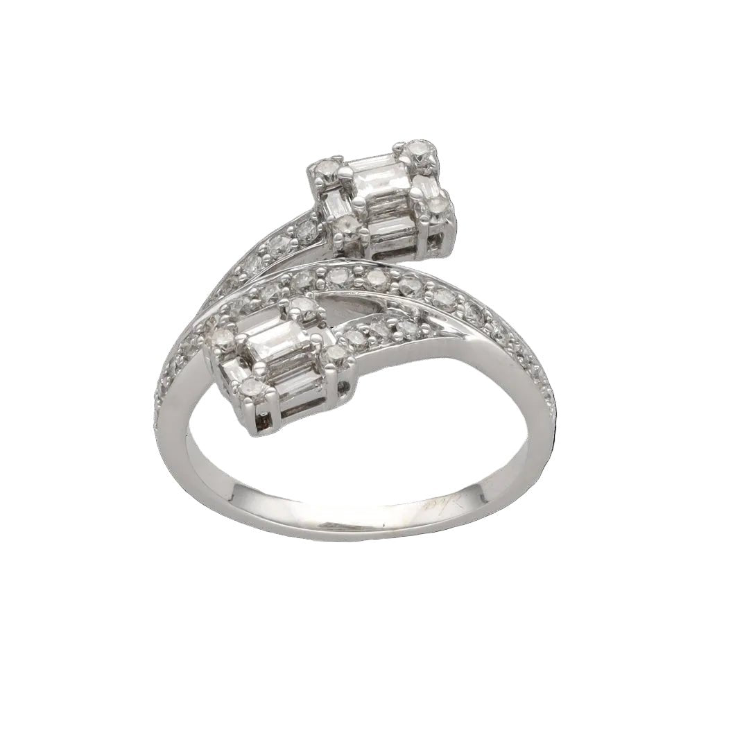 Bague Toi & Moi en or blanc et diamants - Castafiore