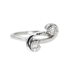 Bague Toi & Moi en or blanc et diamants - Castafiore