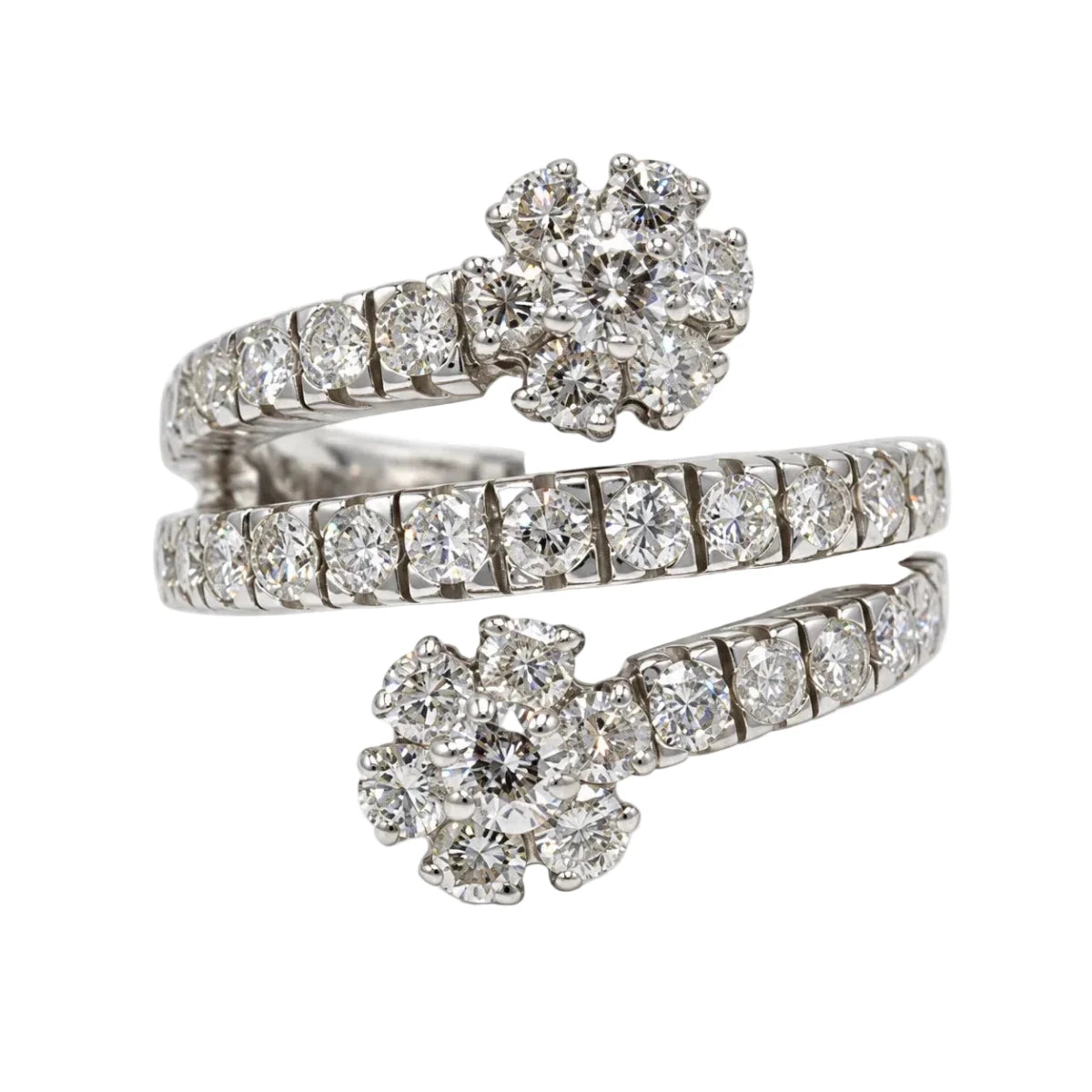 Bague Toi & Moi en or blanc et diamants - Castafiore