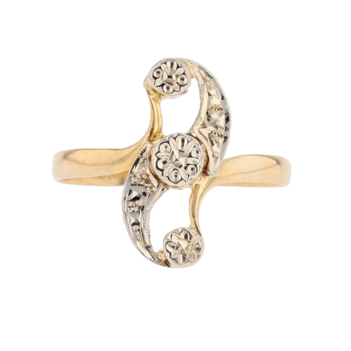 Bague Toi & Moi en or blanc et or jaune - Castafiore