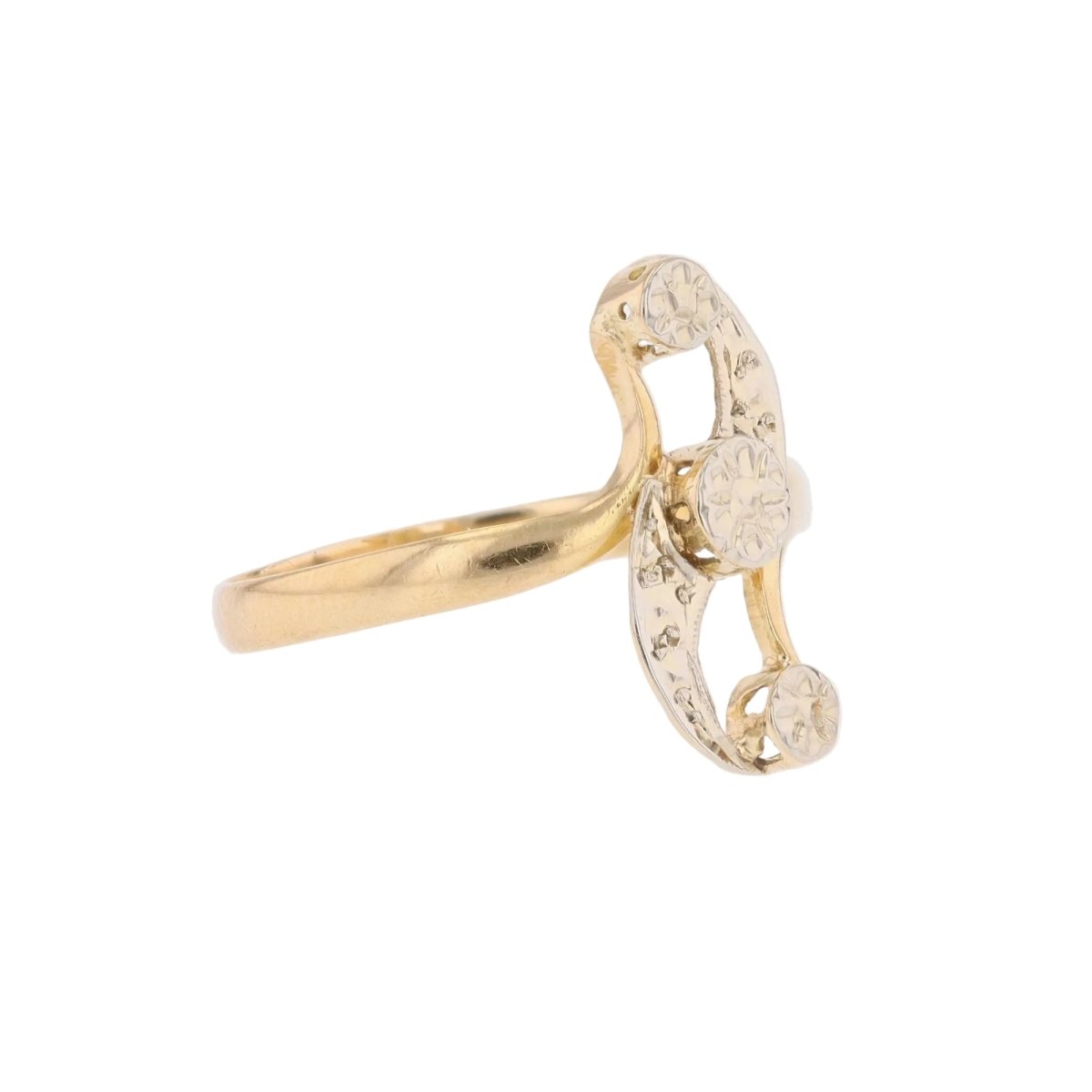 Bague Toi & Moi en or blanc et or jaune - Castafiore