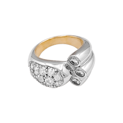 Bague Toi & Moi en or blanc, or jaune et diamants - Castafiore