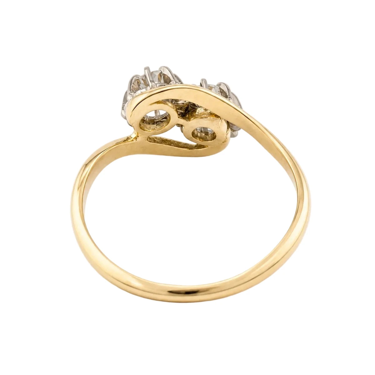 Bague Toi & Moi en or blanc, or jaune et diamants - Castafiore