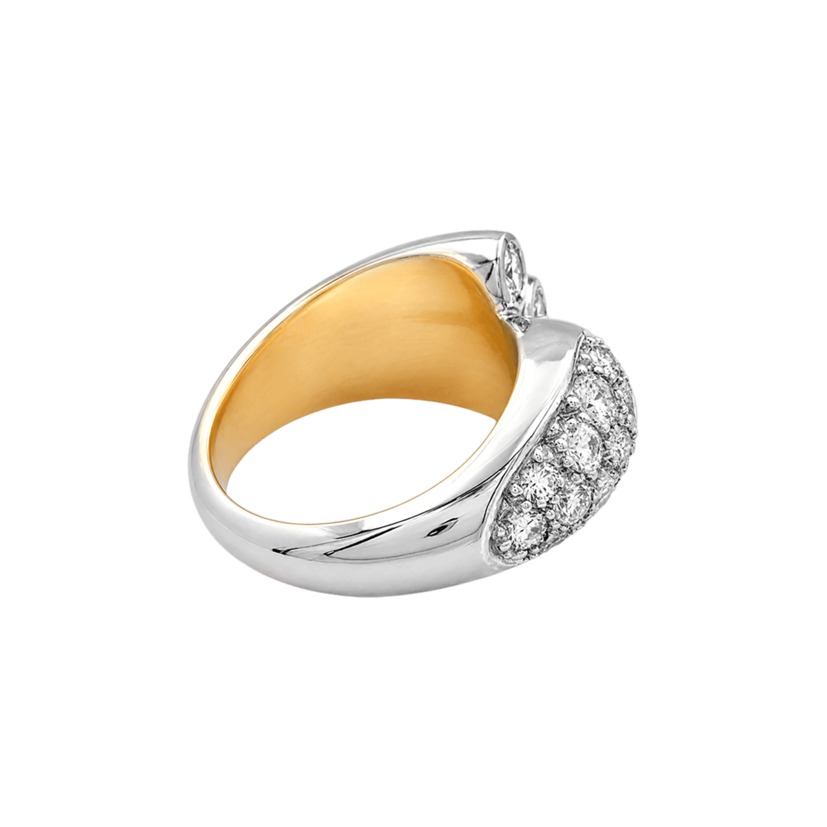 Bague Toi & Moi en or blanc, or jaune et diamants - Castafiore