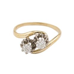 Bague Toi & Moi en or blanc, or jaune et diamants - Castafiore