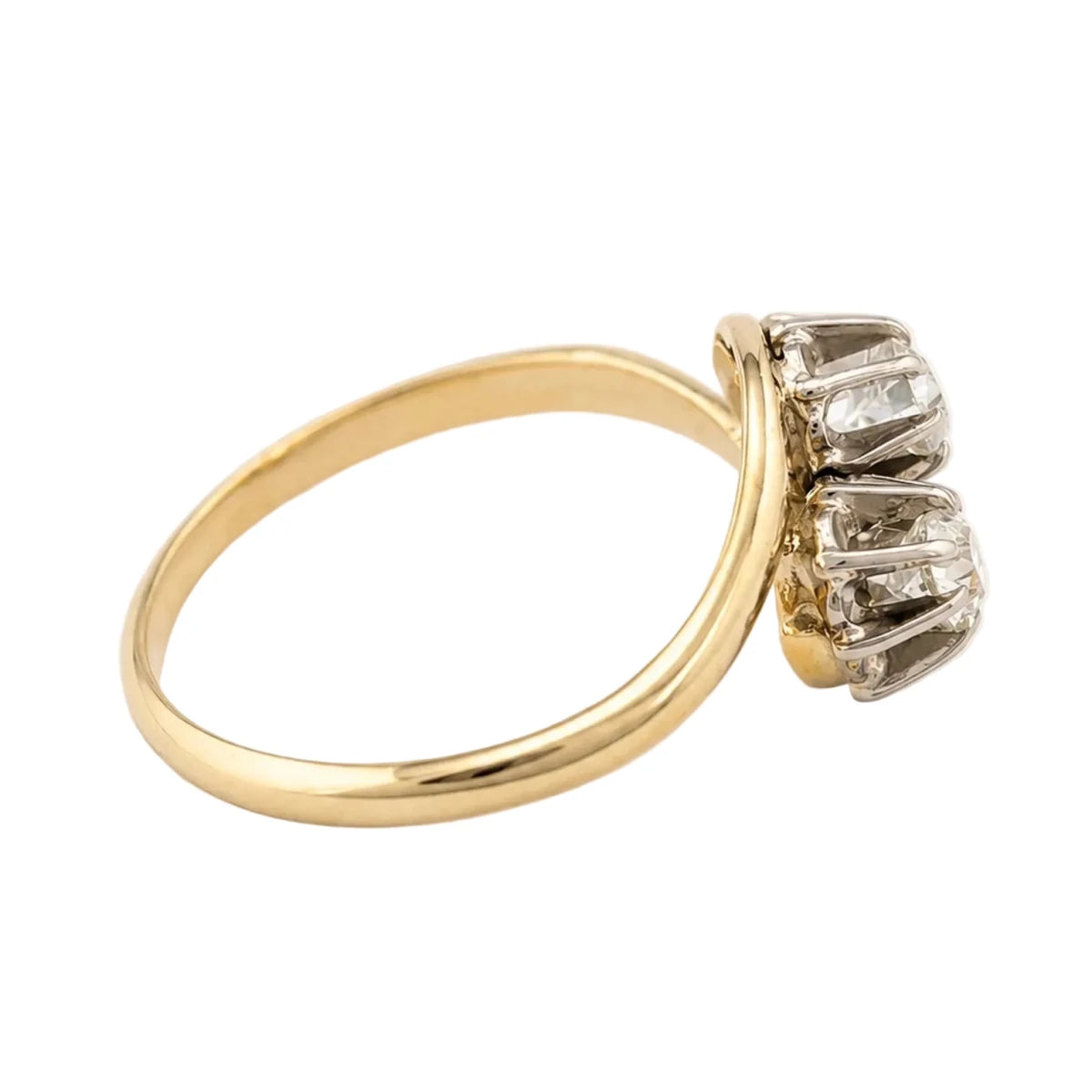 Bague Toi & Moi en or blanc, or jaune et diamants - Castafiore