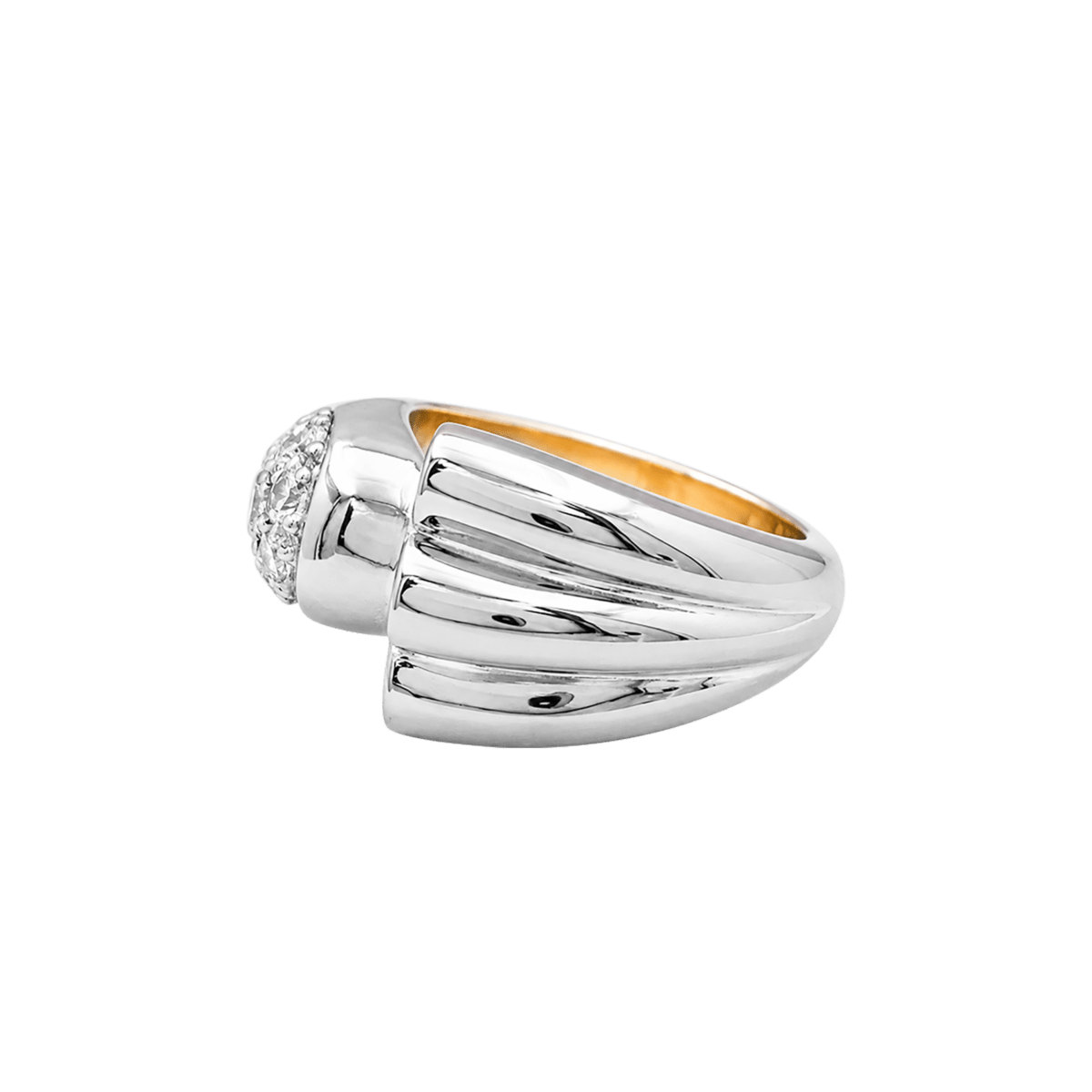 Bague Toi & Moi en or blanc, or jaune et diamants - Castafiore