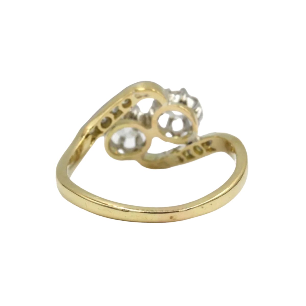 Bague Toi & Moi en or blanc, or jaune et diamants - Castafiore