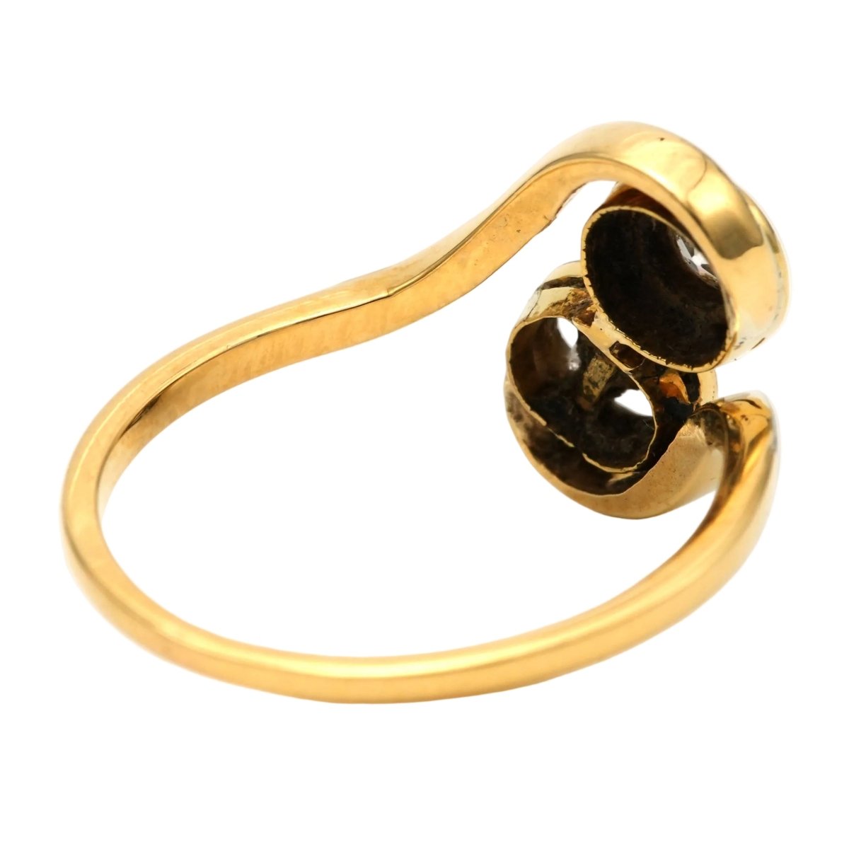 Bague Toi & Moi en or blanc, or jaune, perle et diamants - Castafiore
