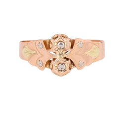 Bague Toi & Moi en or blanc, or rose et or vert - Castafiore