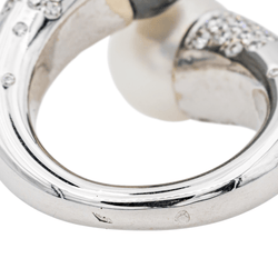 Bague Toi & moi en or blanc, perles et diamants - Castafiore