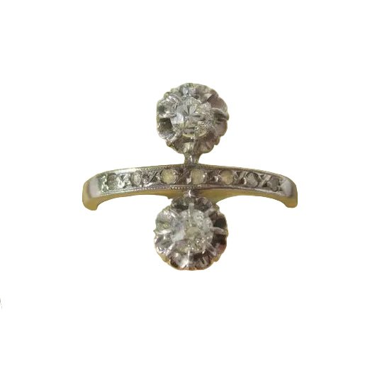 Bague Toi & Moi en or blanc, platine et diamants - Castafiore