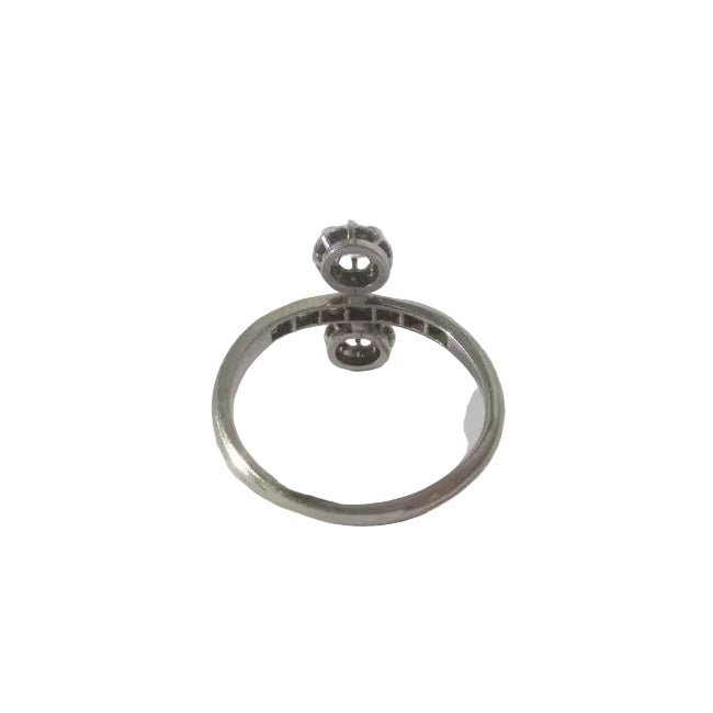 Bague Toi & Moi en or blanc, platine et diamants - Castafiore