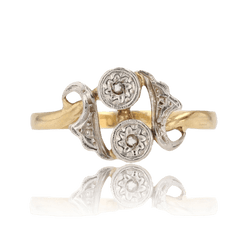 Bague Toi & Moi en or jaune et diamants - Castafiore