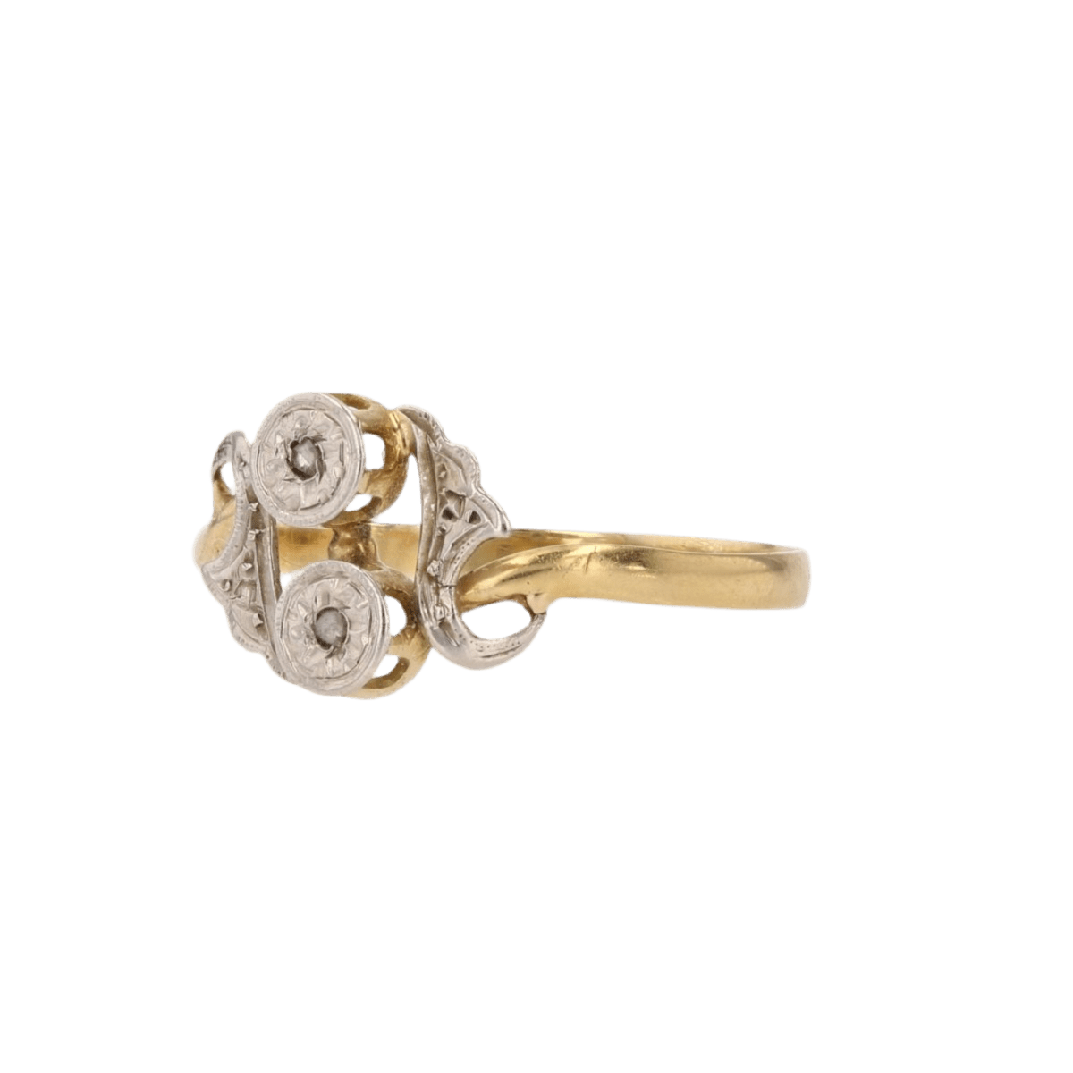 Bague Toi & Moi en or jaune et diamants - Castafiore