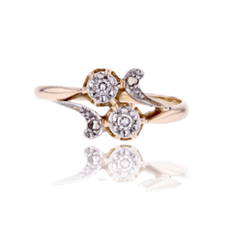 Bague Toi & Moi en or jaune et diamants - Castafiore