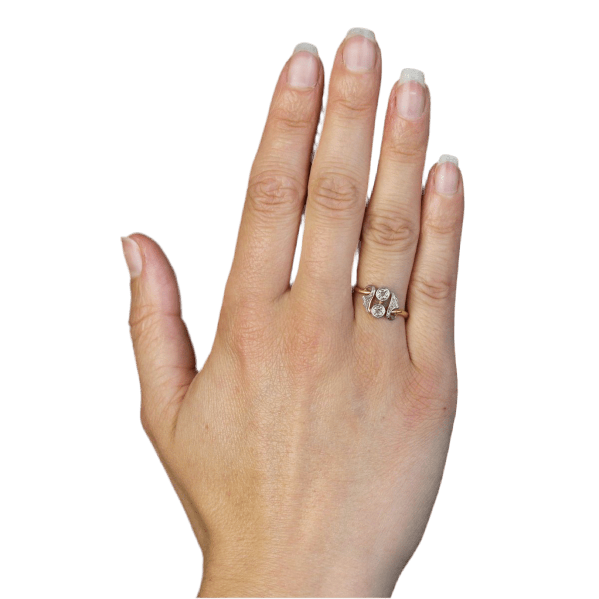 Bague Toi & Moi en or jaune et diamants - Castafiore