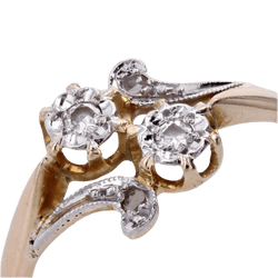 Bague Toi & Moi en or jaune et diamants - Castafiore