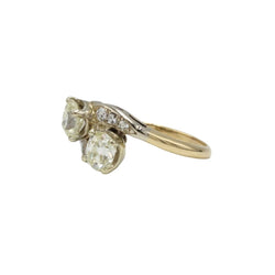 Bague Toi & Moi en or jaune et diamants - Castafiore