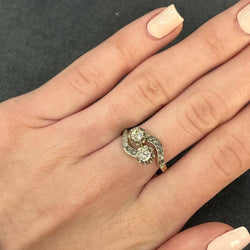 Bague Toi & Moi en or jaune et diamants - Castafiore