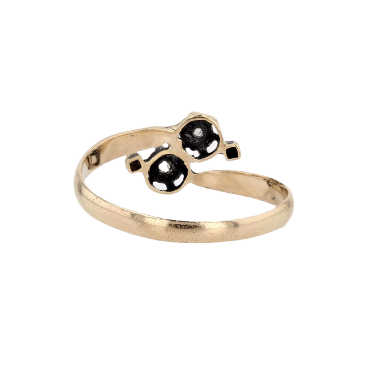 Bague Toi & Moi en or jaune et diamants - Castafiore