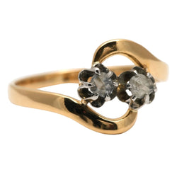 Bague Toi & Moi en or jaune et diamants - Castafiore