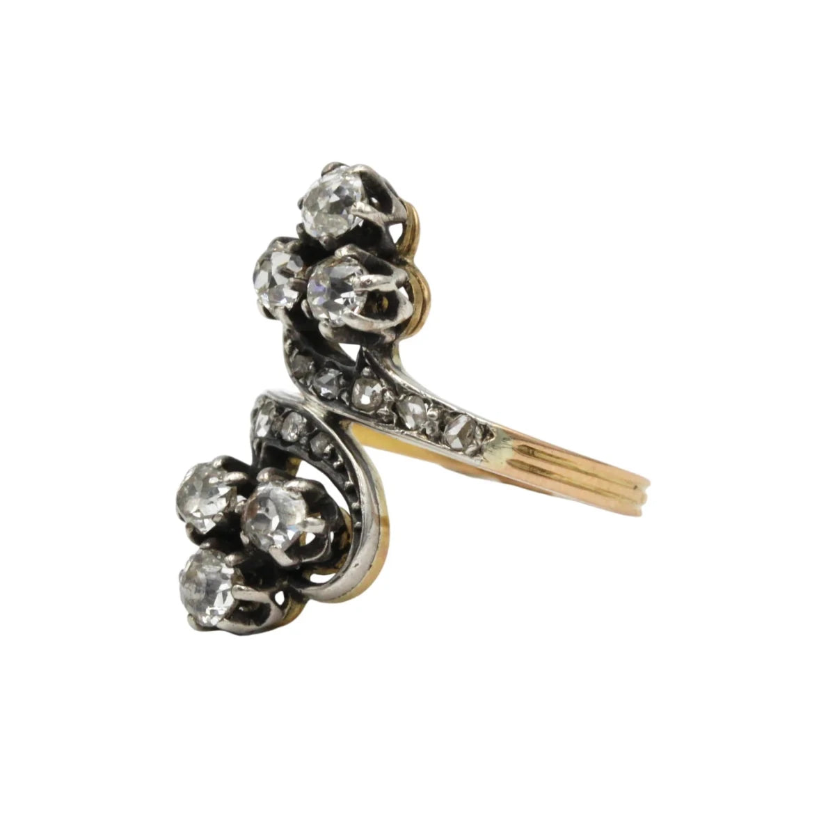 Bague Toi & Moi en or jaune et diamants - Castafiore